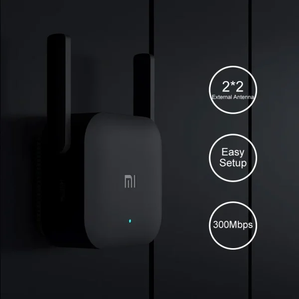 Xiaomi Repeater WiFi Pro Mi Amplifier Network Expander Router Power Extender Roteador 300M 2.4G 2 Antenna for Router Home Office